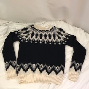 Forever 21 Geometric Pattern Sweater Black Size S